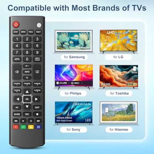 Universal Fernbedienung Fernseher, Universalfernbedienung Mit 5 Lertasten – Ansicht 2