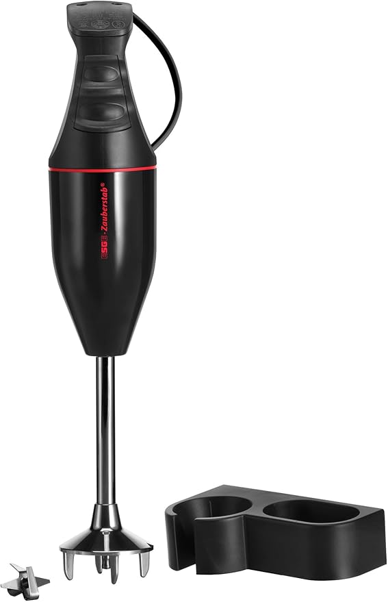 ESGE Zauberstab 90129 M 100 Design schwarz, Stabmixer, Pürierstab, 2 Stufen bis 10.000 U/Min, ergonomischer Griff, langlebiger, robuster Motor, inkl. Zubehör, 120W, Made in Switzerland