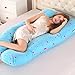 Zantec Cuscino per Incinta Cuscino Multifunzionale per Il Sonno Dormire Cuscino per Le Donne Incinte Cuscino per Il Corpo U Cuscino per maternità Gravidanza Laterale traversine 70x130cm Blue