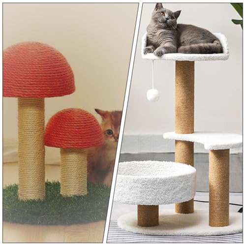 Poste Rascador para Gatos Cuerda Natural Sisal 7cm Diámetro x 35cm miniatura 4