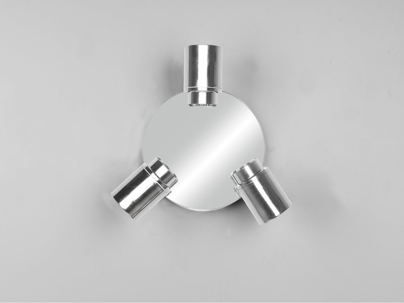 Badezimmerlampe Deckenstrahler Rondell 3-flammig Silber Chrom Ø 20cm