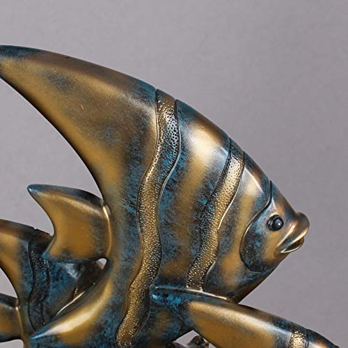Statue poisson tropical en résine de qualité supérieure artisanat d'art