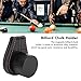 CYSFETENA Chalk Holder Pool Billiards, Small Leather Portable Pocket Pool Cue Chalk Holder with Magnetic Cap,Black Magnetic Chalk Holder for Pool Snooker and Stylish Billiard Accessories