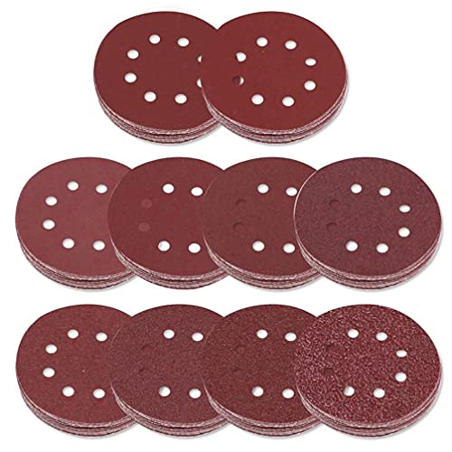 Scicalife 250 Unidades de Discos Redondos de Lijado de Papel Abrasivo para La Superficie de La Molinillo Tira de Preparaci�n Moler Acabado Pulido Rebabar �xido Eliminaci�n de Pintura Discos
