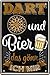 Produktbild WOGEKA ART Retro Blechschild - Dart und Bier gönn ich Mir - witziger Spruch als Geschenk-Idee zum Geburtstag Weihnachten zur Dekoration 20x30 cm Vintage-Design aus Metall 228