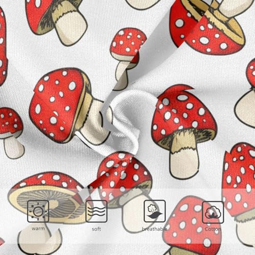 Cotton Toddler Underwear Custom Red White Mushrooms Cute Panties Girl Bright Briefs Undies Kids 2t3