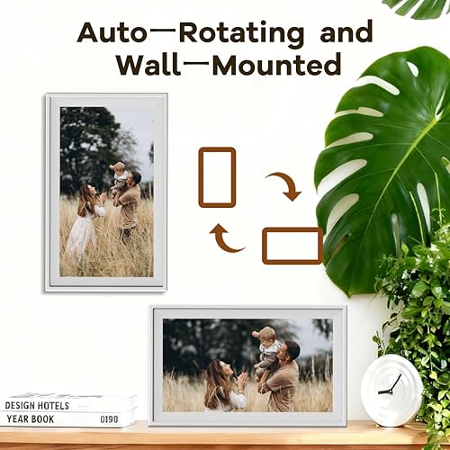 HKHKPI 15.6" Digital Calendar, Electronic Calendar, HD Smart Touch Screen Home Interactive Display for Family Schedules, Chore Chart - Built-in Digital Photo Frame Function, Wall-Mountable, White 15.6 — view 4