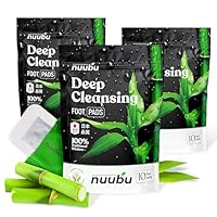 Nuubu Fußpflaster (30 Pflaster), natürliche Fußpads mit Bambusessig und Turmalin