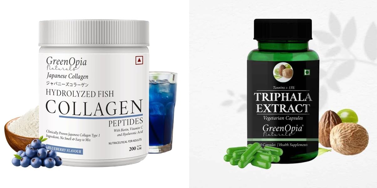 Marine Collagen Peptides Powder Blueberry Triphala Wellness Daily Vitality 60 CAPSULES-image-38