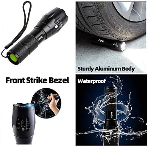 Torches LED Super Bright, Hand Torch LED Torch 1200 Lumen, Powerful Torch Battery Powered Water Resistant 5 Modes Tactical Torch for Camping Outdoors