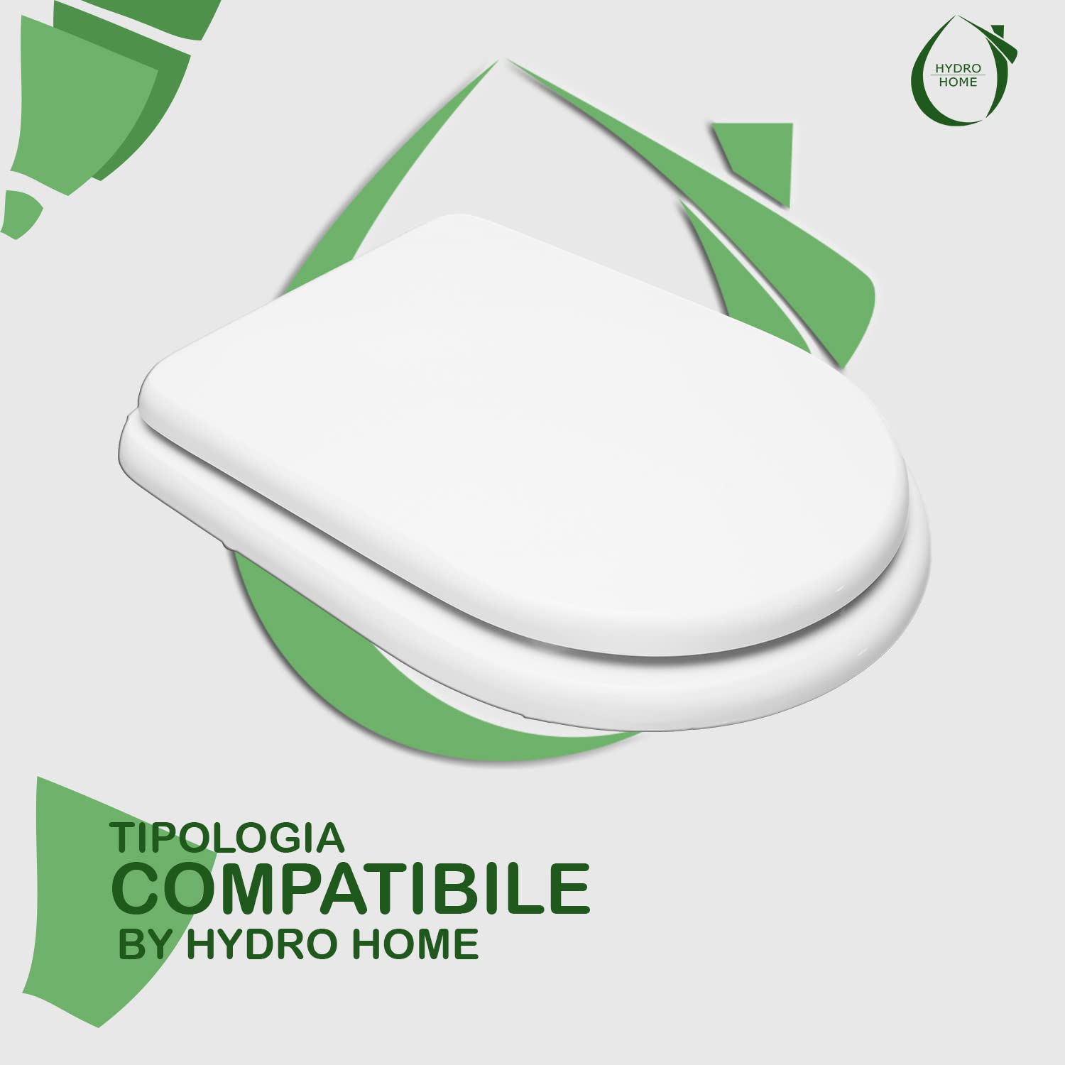 HYDRO HOME Tavoletta Wc SINTESI CESAME Compatibile, Copriwater In Legno Rivestito Con 2 mm Di Resina, Tavoletta Wc Con Cerniere Fissaggio Dal Basso MADE IN ITALY