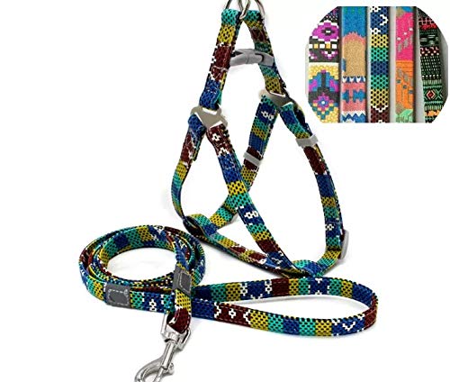 KUTKUT Adjustable Breathable Harness and Leash Set No Choke No Pull | Canvas Print, Escape-Proof | for Small-Medium Dogs/Cats (Size:M, Chest: 50 cm-75cm) (B094NS8K2N) Amazon Price History, Amazon Price Tracker