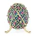Apropos Hand-Painted Vintage Style Faberge Egg with Rich Enamel and Sparkling Rhinestones Jewelry Trinket Box (Lavender Roses)