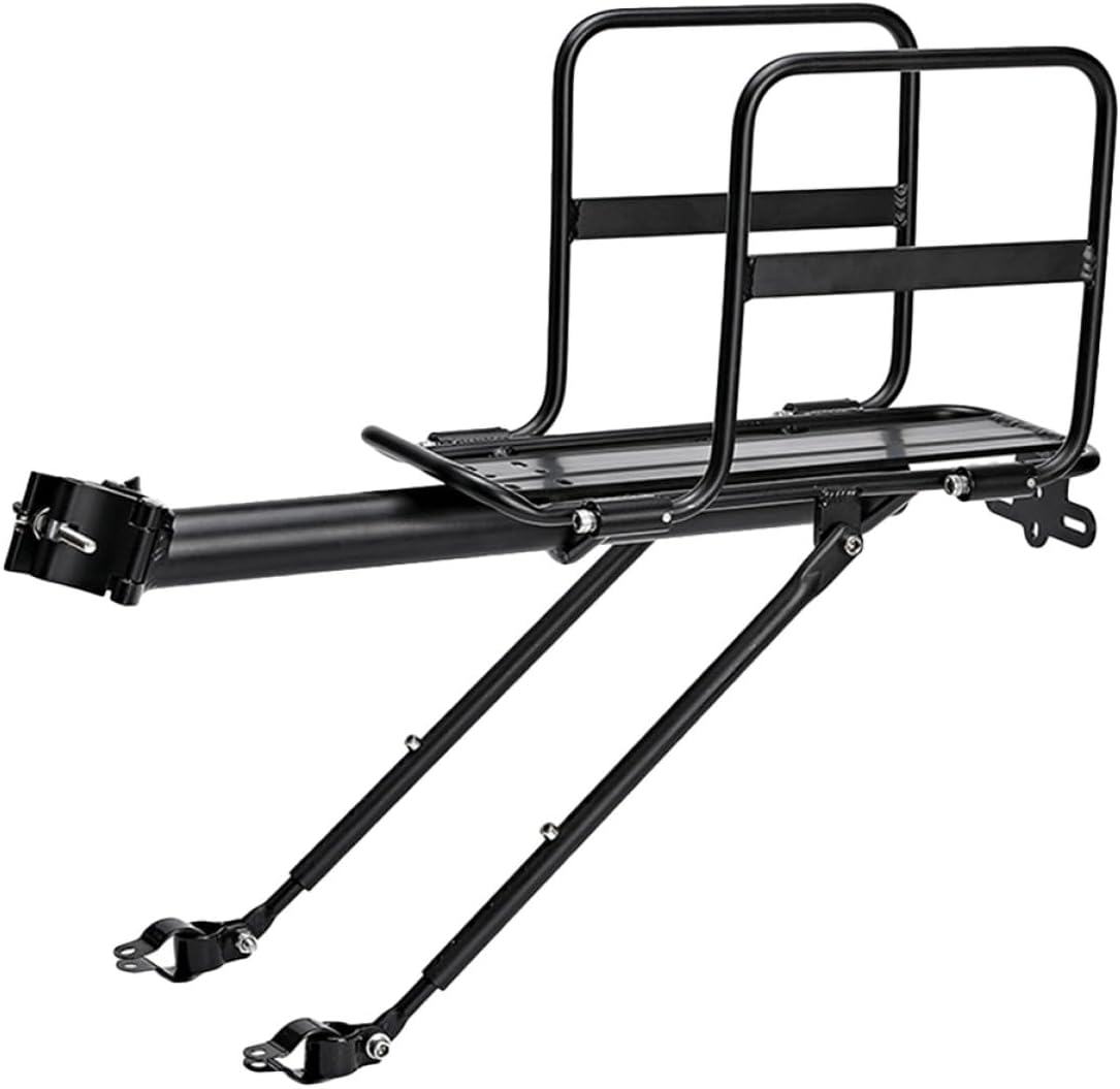 Bike Cargo Rack Rear Strong-Loading Mountain Bike Rear Holder Practical Bicycle Cargo Luggage Rack for Outdoor Cycling and Commuting