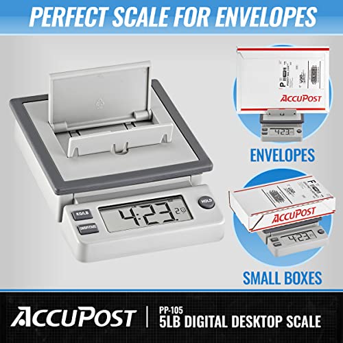 Accupost 5Lb Desktop Digital Shipping Postal Scale (Battery Powered) #TOP2