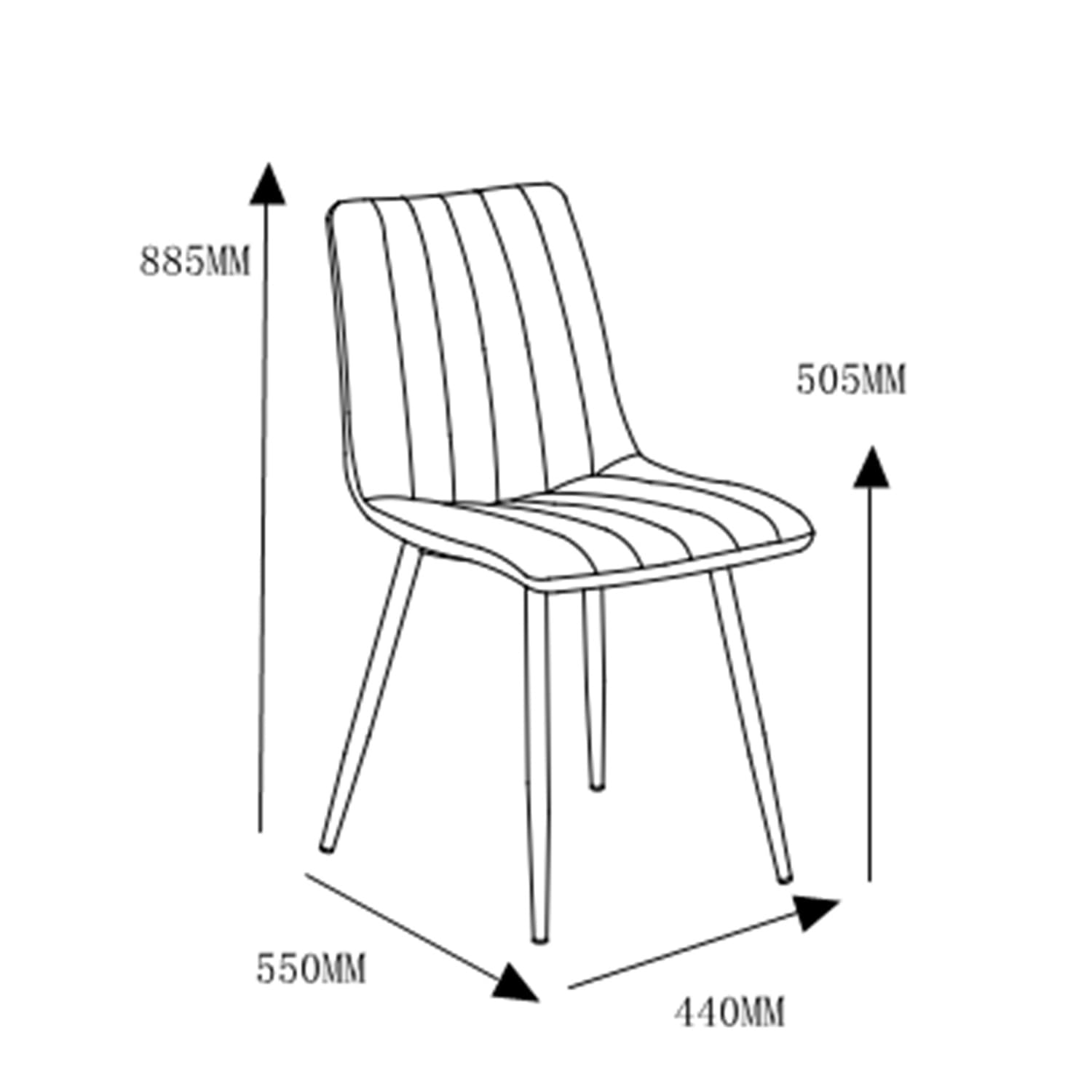 La Silla Española Denia Sedia, Tessuti, Granato, 44 cm (larghezza x altezza) x 55 cm (fondo) x 88,5 cm (altezza)