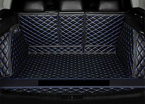 NGOCVN Alfombrillas Maletero Coche para Ford Fiesta 2009-2017 Hatchback,Equipaje Cargo Liner ProteccióN Alfombra Interior Styling Accesorios,Black Blue