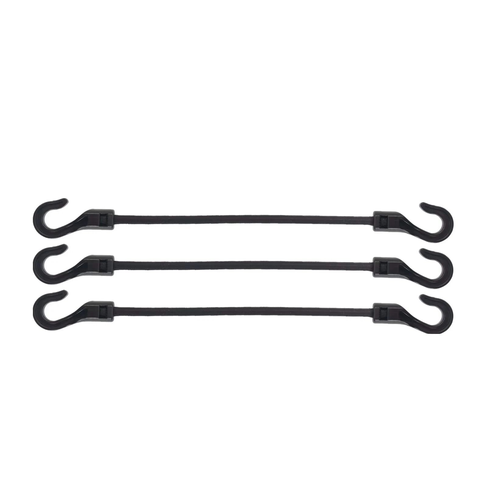 Bungee Cords with Hooks 40cm 3 Pack Elastic Tie Down Straps for Fishing Camping Cycling FISHIN ADDICT