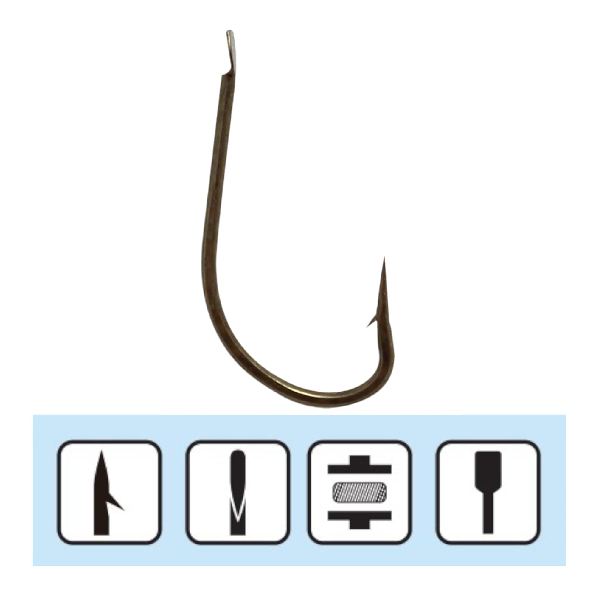 PRO FILSTAR 20 Piece Fishing Hook Set N2, Carp Fishing Hooks, Carp Fishing Accessories, Barbed Carp Hooks - Image 3
