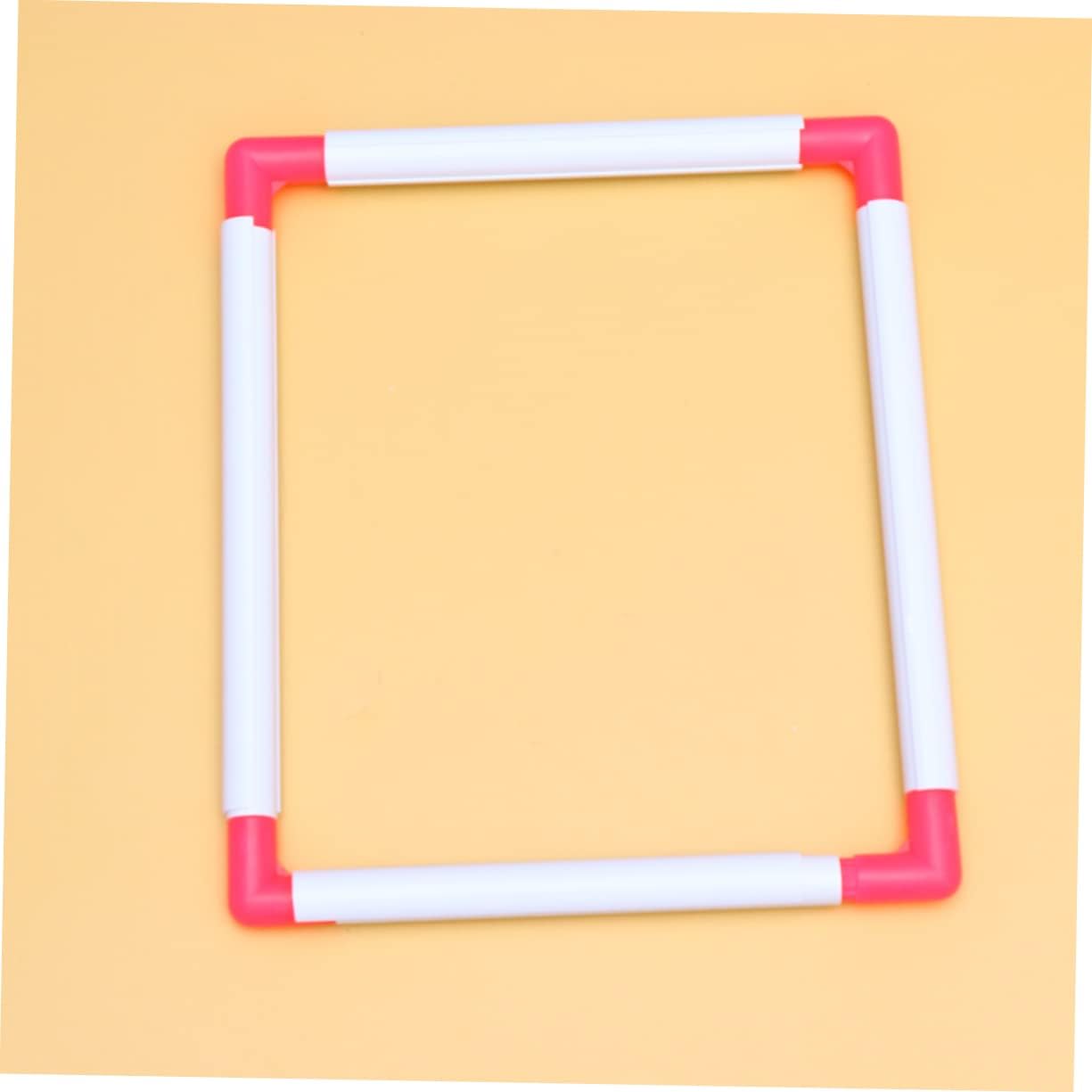 KOCKSHION Portable Clip Embroidery Frame Durable Plastic Clamp for Cross Stitch and Quilting Random Color Post-Assembly Inner Diameter