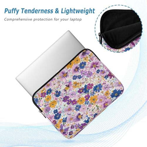 Funda para portátil 13-14 pulgadas impermeable flores coloridas miniatura 5