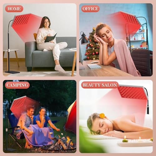 Image of Bequest Red Light Therapy for Body,Infrared Panel with Stand, Deed Light and Near Infrared LED Lamp Full Body Therapy Device at Home for Face.