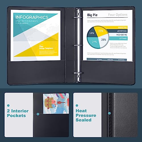 Vivin WA-A2135-6BK Durable 1.5 Inch D Ring Binders thumb #5