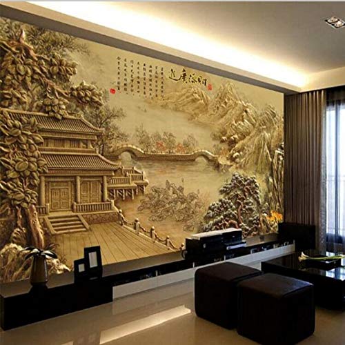 Image of Avikalp Exclusive AWZ0192 3D Mural China Retro Modern Scenery HD 3D Wallpaper[9 ft x 6 ft] / [274 cm x 183 cm]