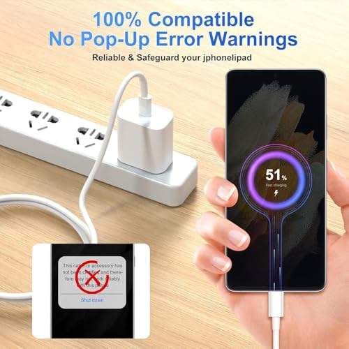 Image of 2pack 6FT Long USB C to USB C Cable Compatible for iPhone 17 /16 /15, 17 16 15 Pro Max, Plus, 16E, 17Air Carplay Charger Cord, AirPods 4, AirPods Pro (2nd /3rd Gen) Woven Car Charging Charger Cord