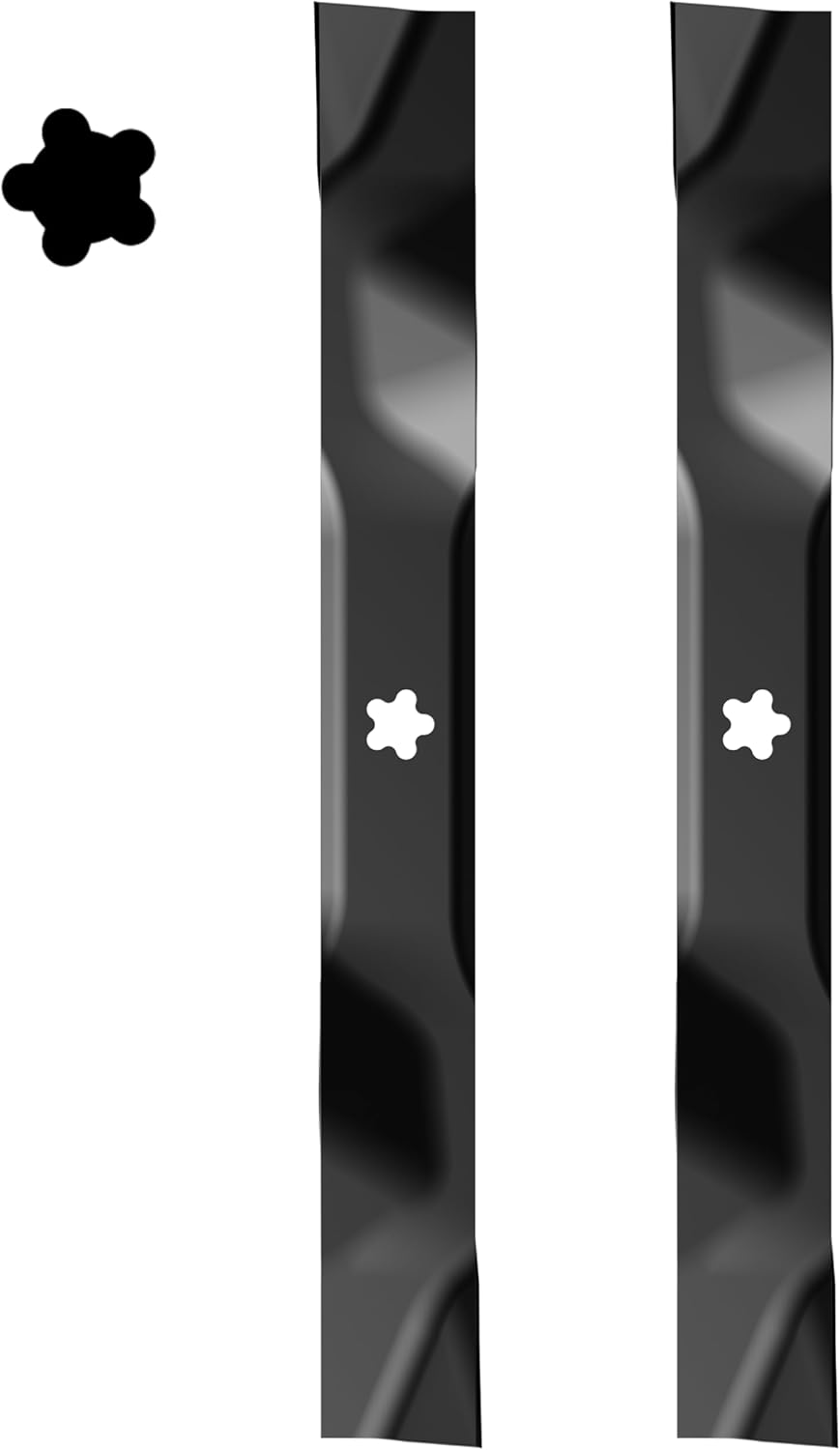 134149 Mulching Blades, Lawn Mower Blade Compatible with Craftsman LT1000 LT200, Husqvarna, Poulan Pro 42 inch Deck Riding Mower Lawn Tractor, Replace Number for 424752 532134149, 5 Point Star (2 Pcs)