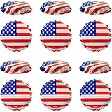 Beer Bottle Colored Pry-Off Caps 12-pk [ Choose Your Color ] Oxygen Absorbing, 26mm Crown Seal Cork, Kombucha Homebrew, PVC Free (American Flag)