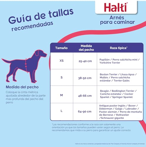 Arnés para caminar HALTI - Arnés Anti tirones Ligero para Perros con Asa, Reflectante y Ajustable, ideal para Adiestramiento Canino. Apto para Cachorros y Perros Pequeños (Talla S, Negro) - imagen 6