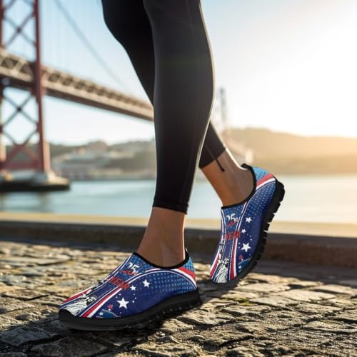 Image of Womens Slip On Walking Shoes Non Slip Loafer Breathable Holiday Travel Shoe Lightweight Casual Low Top Sneakers SizeUS 5.5-11.5