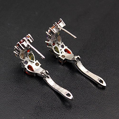 Sterling Silver Huggie Earrings, Small Round Huggie Stud Fashion Hoop Earrings with Amethyst Garnet Ruby Blue Sapphire Fashion Jewelry3