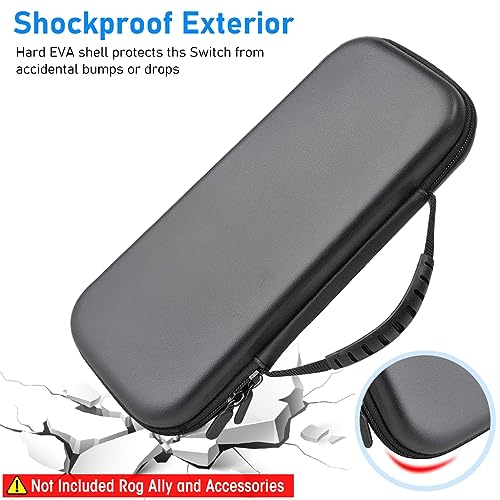 Image of ZEITEL Carrying Case for Rog Ally & Accessories, Portable Handbag for Rog Ally, EVA Carrying Case with 10 Games Cartridges Slot Waterproof Protective Storage Bag Travel Case for Rog Ally