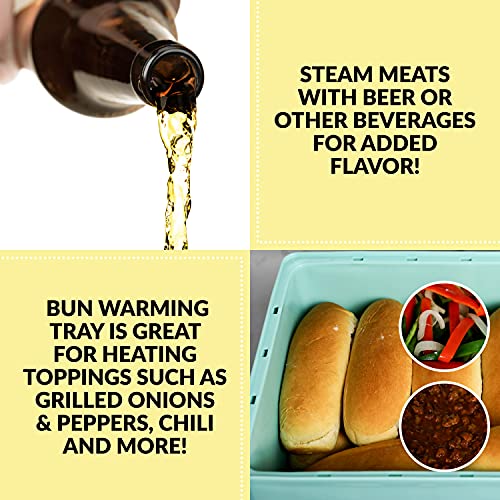 image for Nostalgia Extra Large Diner-Style Steamer, 20 Hot Dogs and 6 Bun Capac