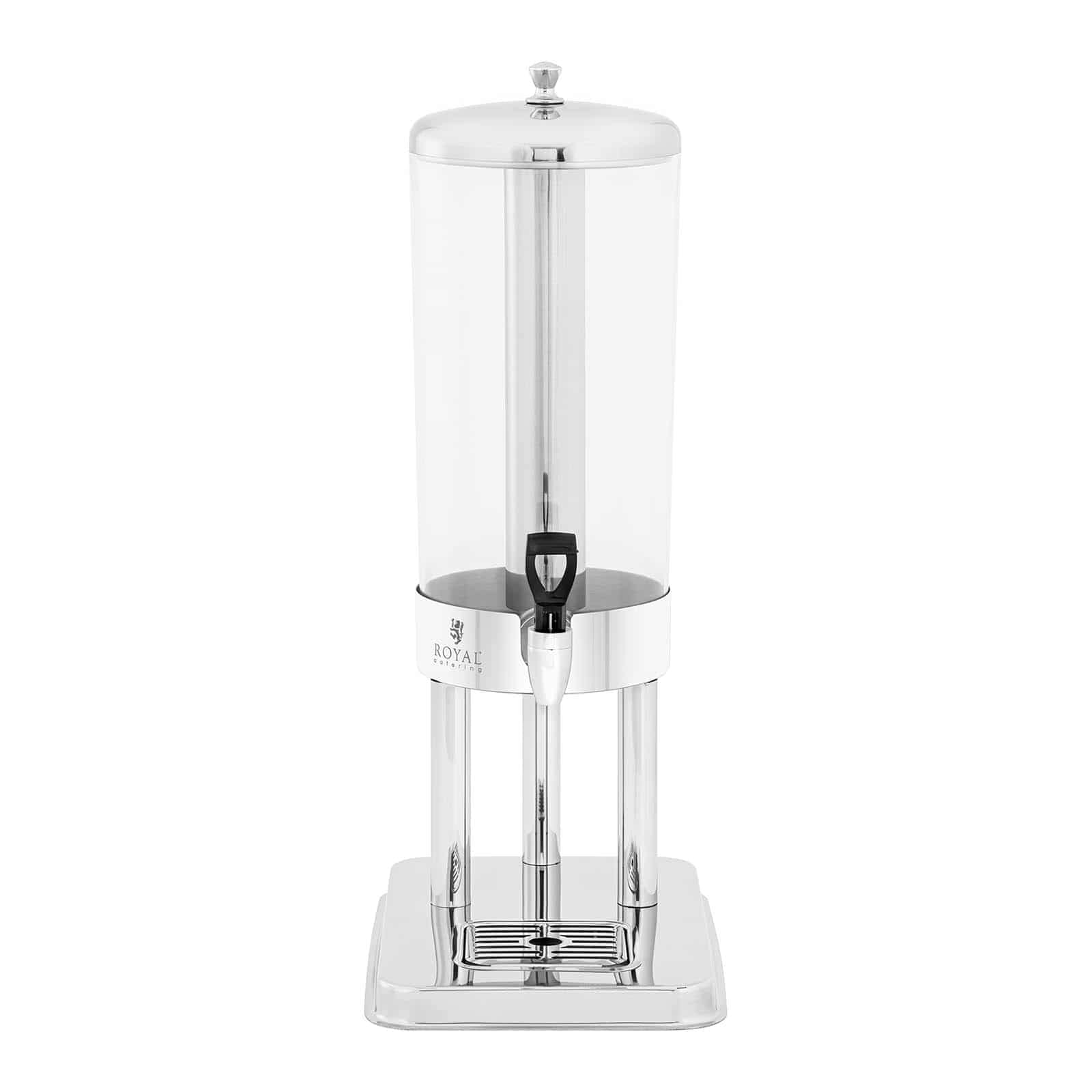 Royal Catering RCJD-01 Saftspender 5,5 L mit Kühlsystem Edelstahl Kunststoff (Polycarbonat) Getränkespender Getränkespender mit Zapfhahn Limonadenspender