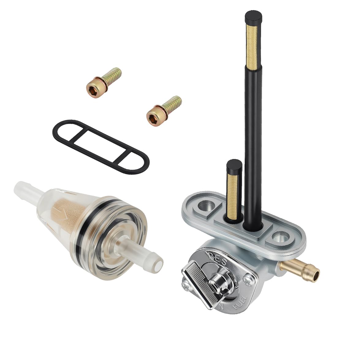 Rubinetto benzina alluminio per Polaris Big Boss Trail Boss Blazer Magnum Scrambler Sportsman 250 300 350 400 425 500 1993-2009