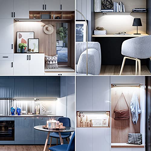 ESHUNQI Luz Armario Led, Luces Armario Sensor Movimiento USB Recargable, Lampara Armario Portátil Sin Cable, 4 modos, 72LED Luz Nocturna Para Armario, Cocina,Escalera, Pasillo