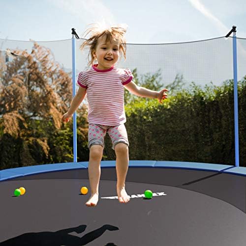 Giantex Trampoline Pad, 8ft 10ft 12ft 14ft Trampoline Replacement Safety Pad, No Holes for Pole, Waterproof Trampoline Accessories Spring Cover (14 Ft, Blue) - 2