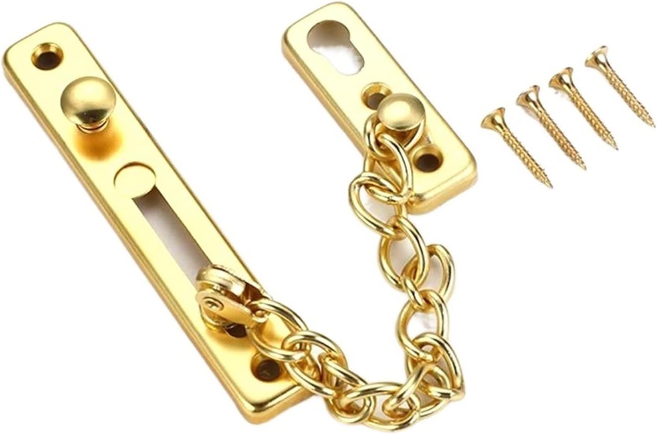 Chain Lock Household Security Door Chain, Security Lock kit, Hotel Accessories.(Oro)