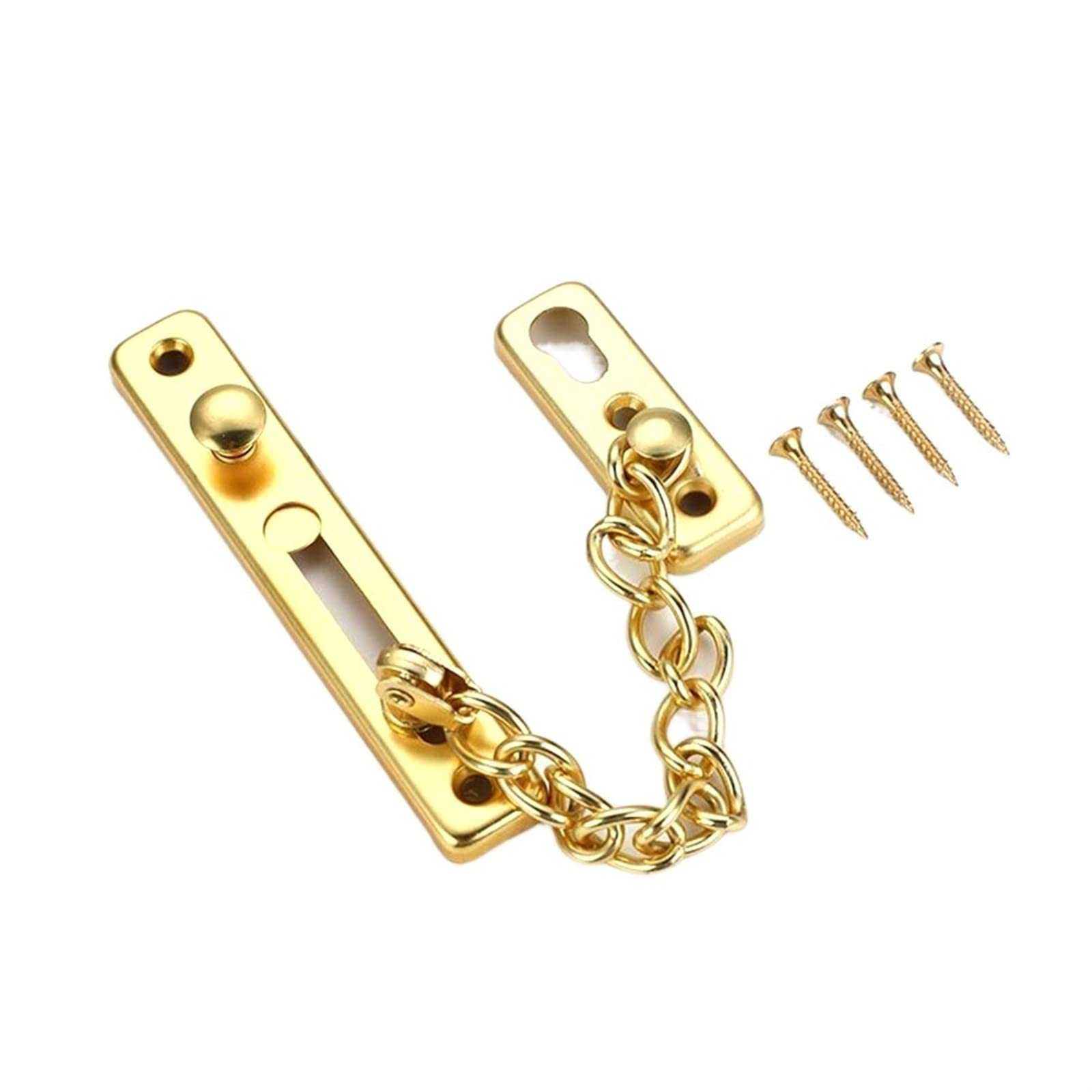 SFJSFIMQ Household Security Door Chain, Lock kit, Hotel Accessories(Oro)