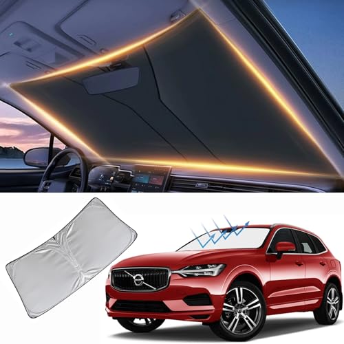 Windshield Sun Shade for Volvo XC60 Front Window Shades Cover for 2018-2025 XC60 Windshield Sun...