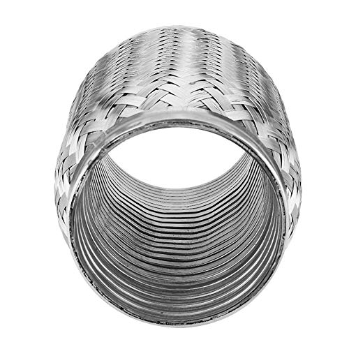 Tresse Echappement 76Mm,Tuyau D'Échappement Flexible En Acier Inoxydable De 3 X 6 Pouces Avec Tuyaux D'Échappement Automobiles En Tuyau Ondulé Interne
