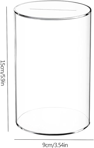 Miniatura 2 de Alcancía de acrílico transparente para adultos y niños, caja de ahorro de dinero transparente debe romperse para abrir, tarro de ahorro de dinero