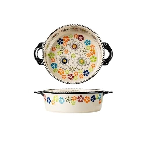 Dh2yjnbf3 Keramik Auflaufform mit Blumenmuster 950ML