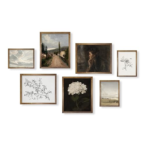 Vintage Farmhouse Botanical Wall Decor  Flower Neutral Portrait Wall Art for Boho French Country Kitchen Bathroom Bedroom Picture Poster Print I