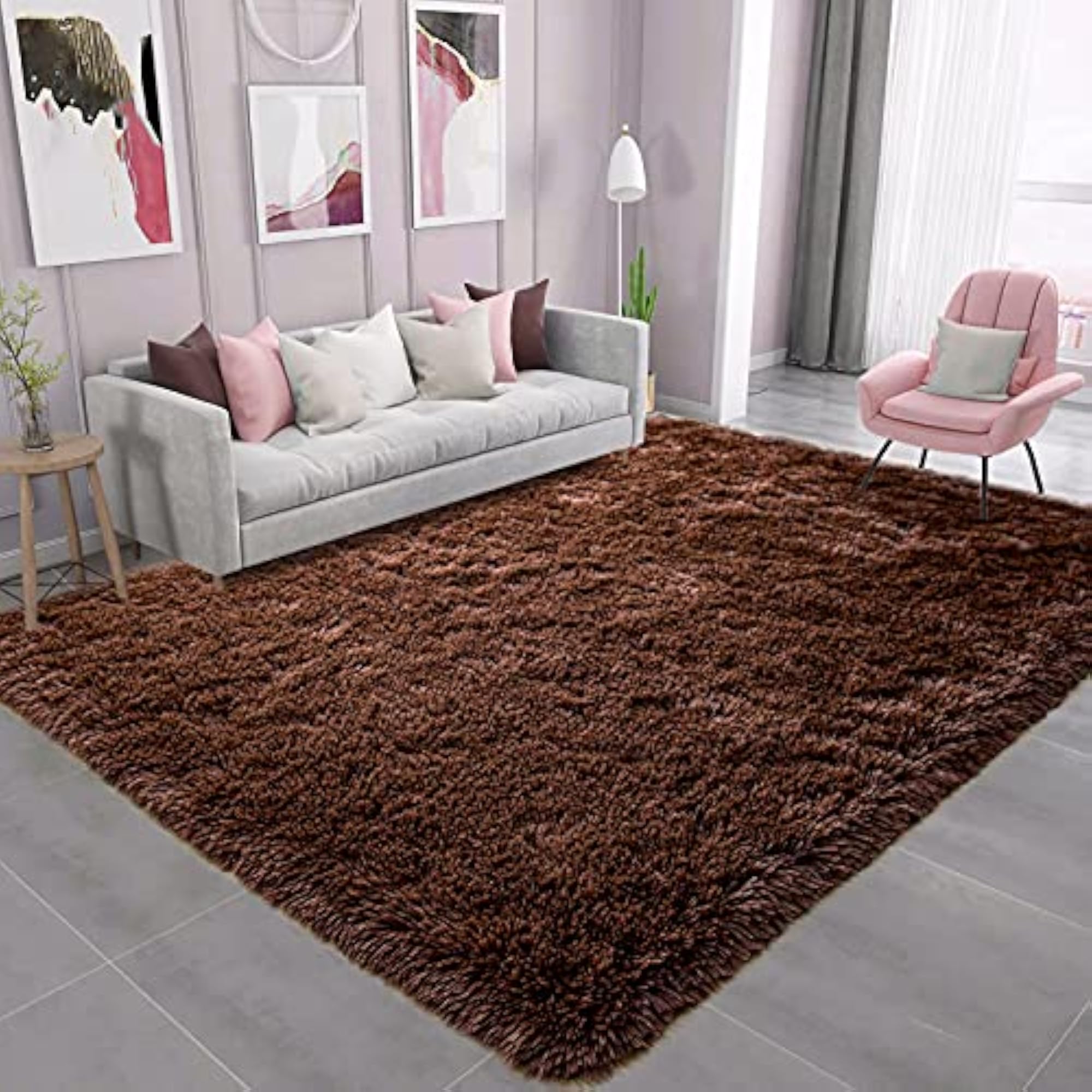 Handmade Extra Soft Fluffy Carpet, 3x5 feet