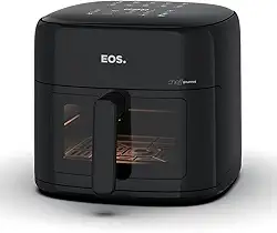 Fritadeira Air Fryer EOS 8,2 Litros Family Chef Gourmet Digital Compacta All Black EAF80P 110V