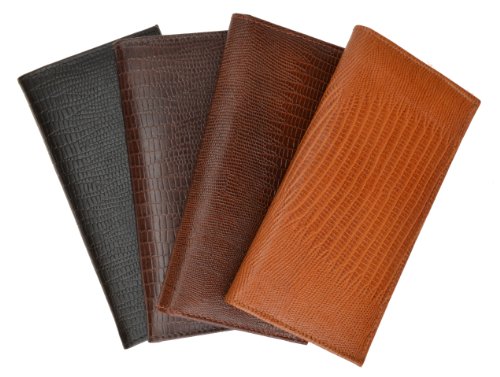 MARSHAL Leather Checkbook Cover Case #156 Snake Pattern